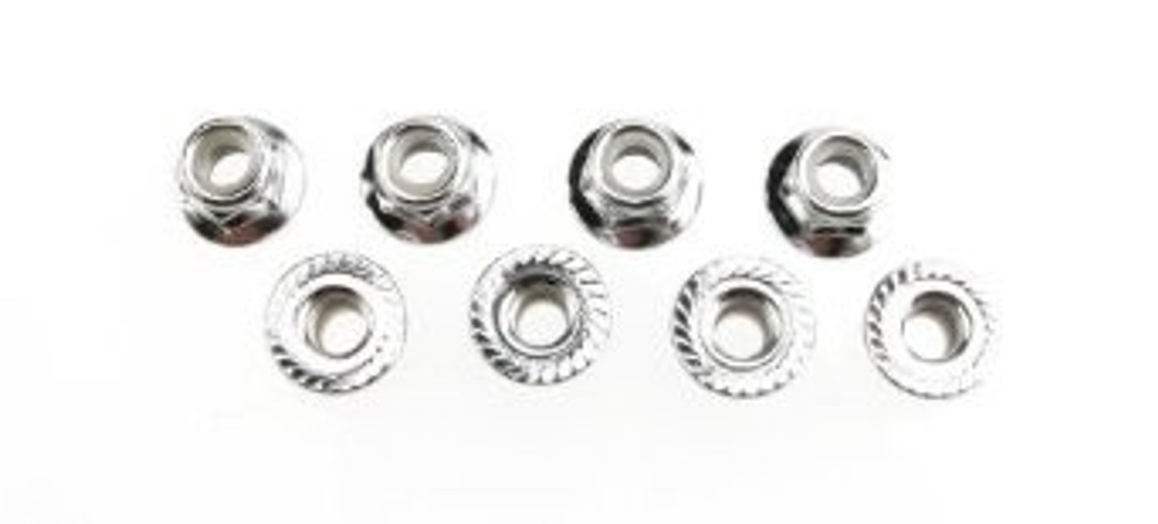 VKAR NT105 5MM FLANGED NYLOK NUT (10 PACK) (BLK) RC CAR PARTS 