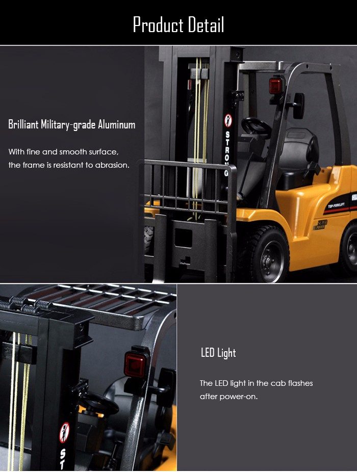 HUINA 1577 1/10 2-in-1 RC Forklift Truck / Crane RTR 2.4GHz 8CH / 360