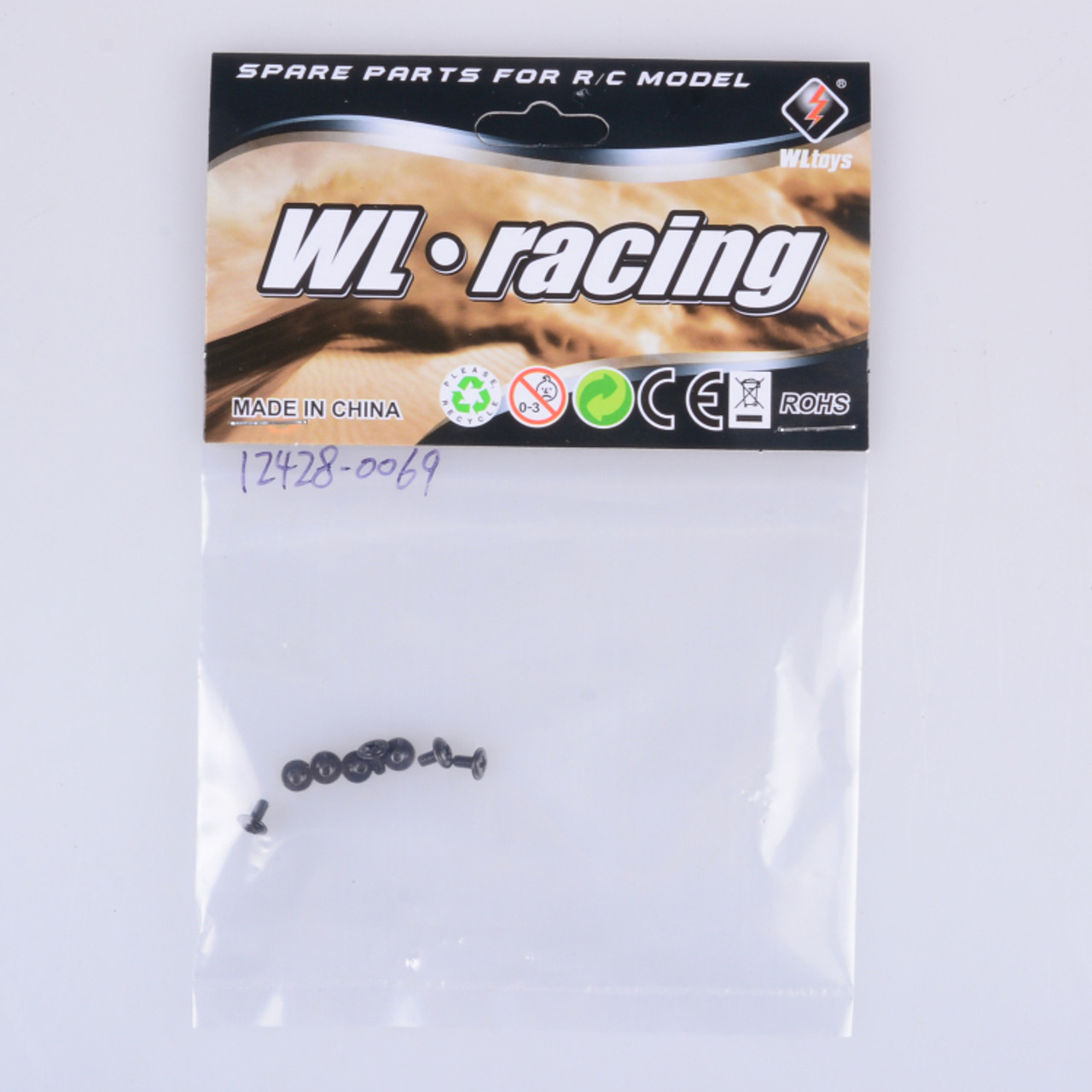 Wltoys 12428 12423 RC Car Spare parts 0069 Pan head screws with cross media(M2.0x4 PMW) 8pcs