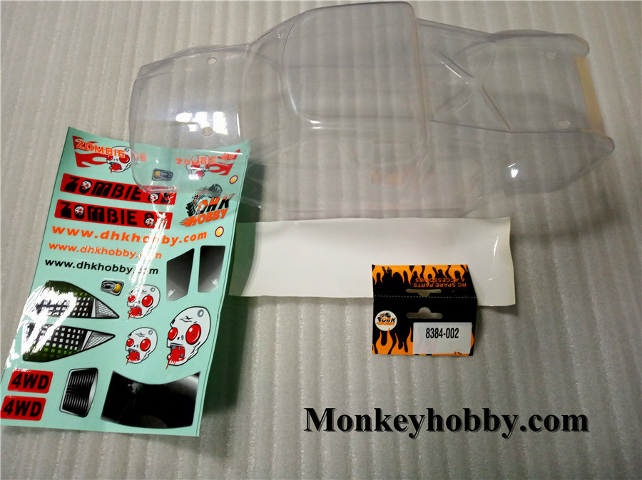 DHK RC CAR PARTS 8384-002 Zombie 8e Clear body Shell ( PVC body )