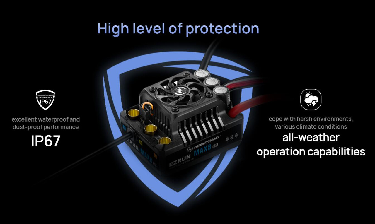 Hobbywing EzRun Max8 G2S 160A All Waterproof Brushless ESC XT90