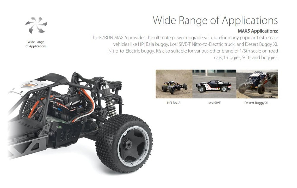 Hobbywing EzRun Max5 V3 200A rc car ESC Speed Controller