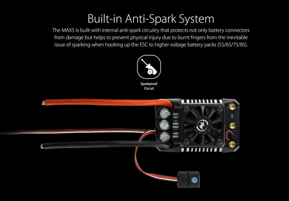 Hobbywing EzRun Max5 V3 200A rc car ESC Speed Controller