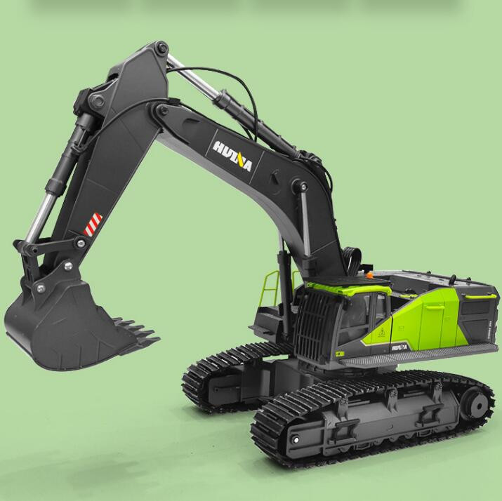 HUINA Model New 1:14 RC Excavator 22CH Green Remote Control Truck