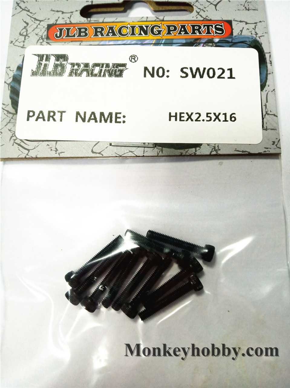 JLB Racing 1/8 Crawler RC Car Parts SW021 HEX 2.5X16mm 10pcs