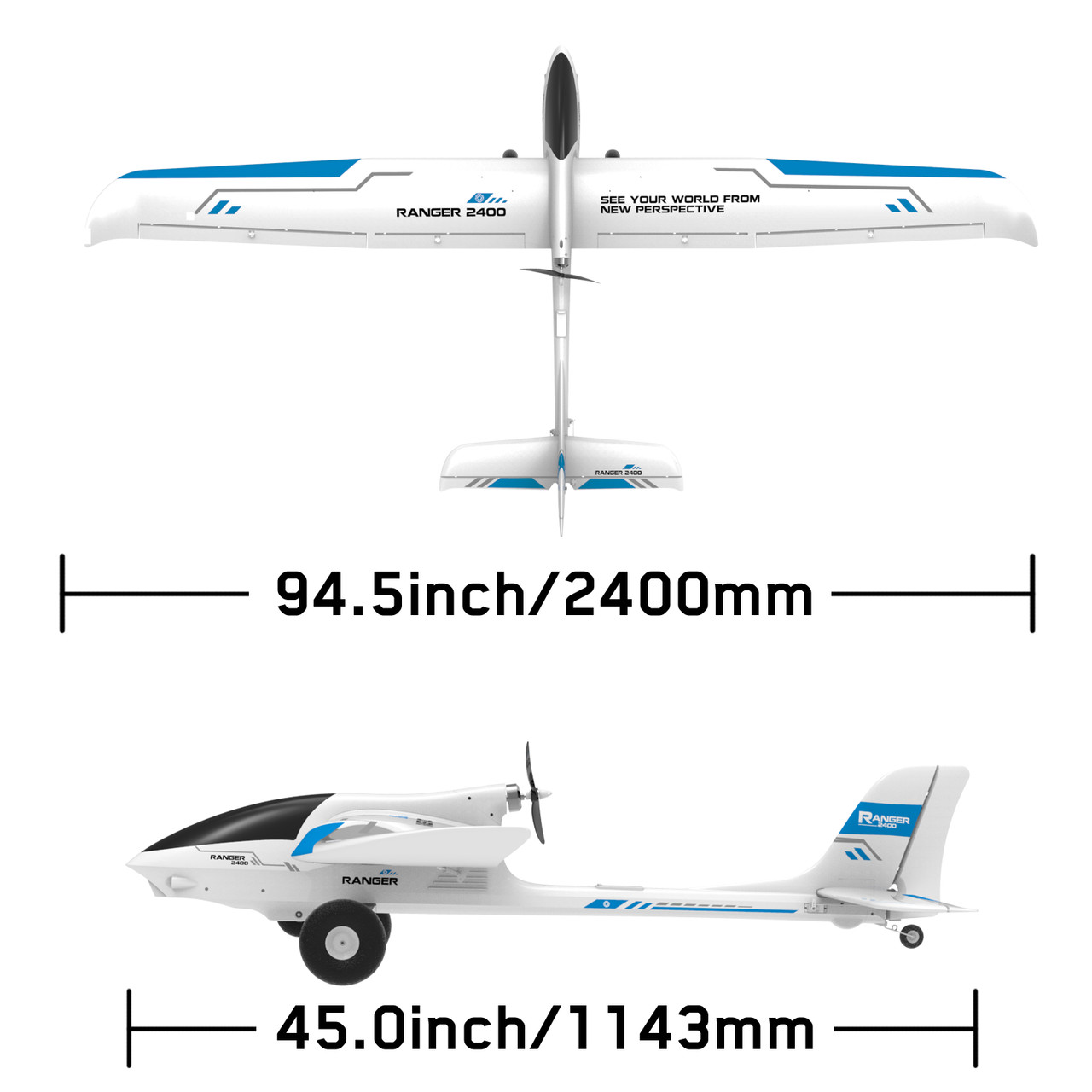 Volantex Ranger 2400 5 Channel FPV Airplane with 2.4 Meter