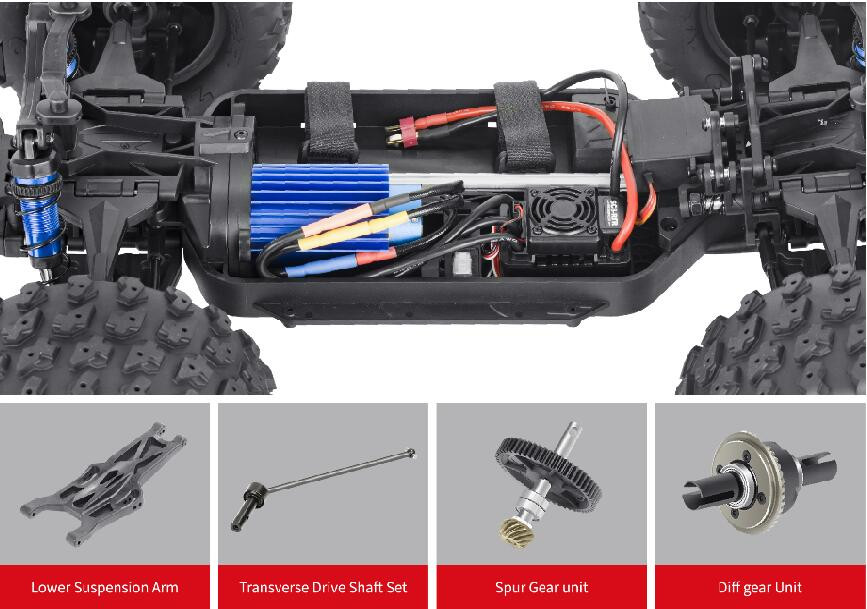 BSD Racing 1/10 4WD RAMPAGE XTE Electirc-Power 2.4GHz 2CH