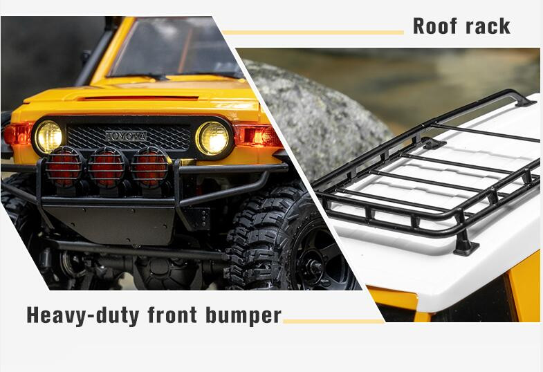 FMS 1/18 Scaler FJ Cruiser #11806 W/ 7.4V Lipo Battery and 2.4GHz
