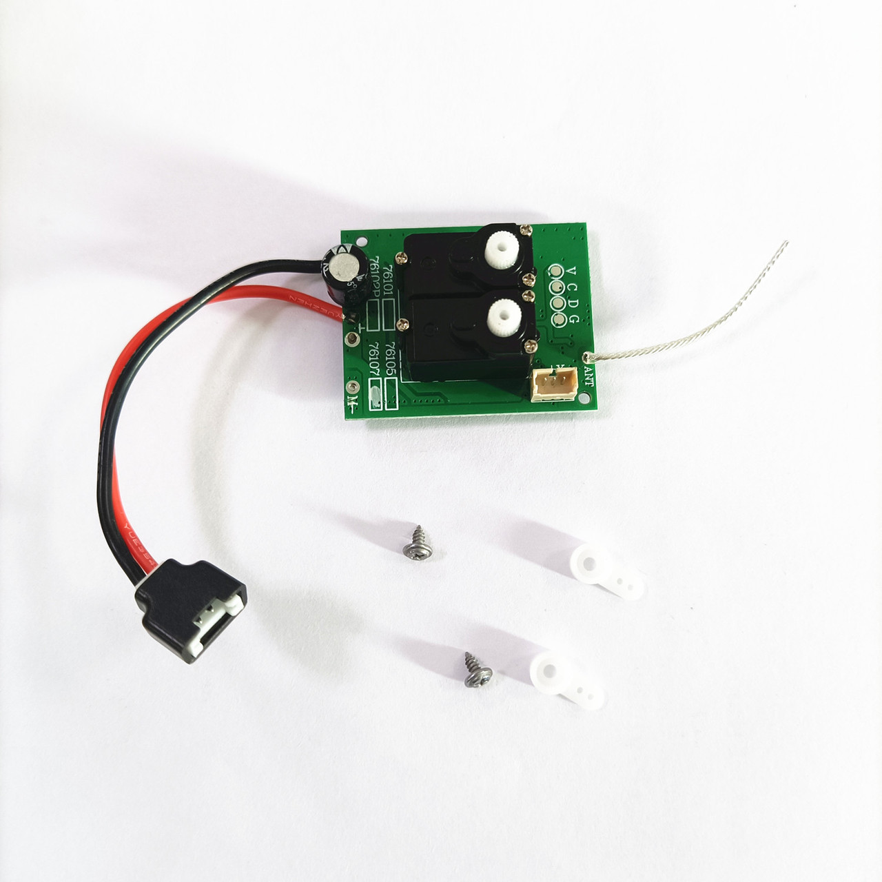 Volantex PR2217 Receiver 4ch W/ gyro, servos PR2217 for 761-7 F22, 761-10 F16