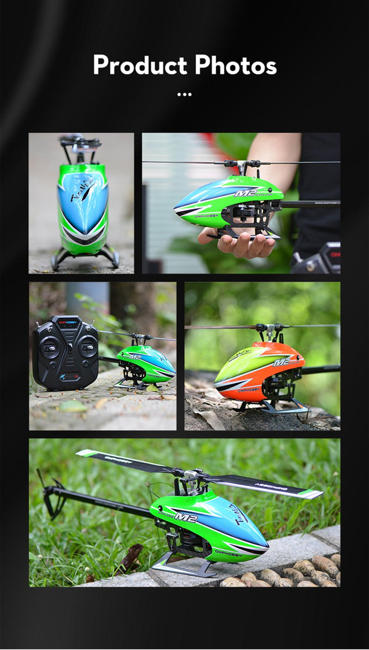OMPHOBBY M2 Explore RC Helicopters Dual Brushless Motors RC
