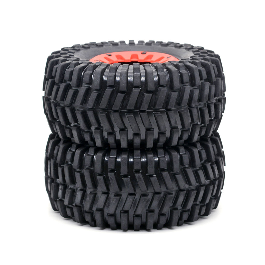 ZD Racing 7544 128*65mm DBX-10 wheels tire set Red for 1/10 DBX-