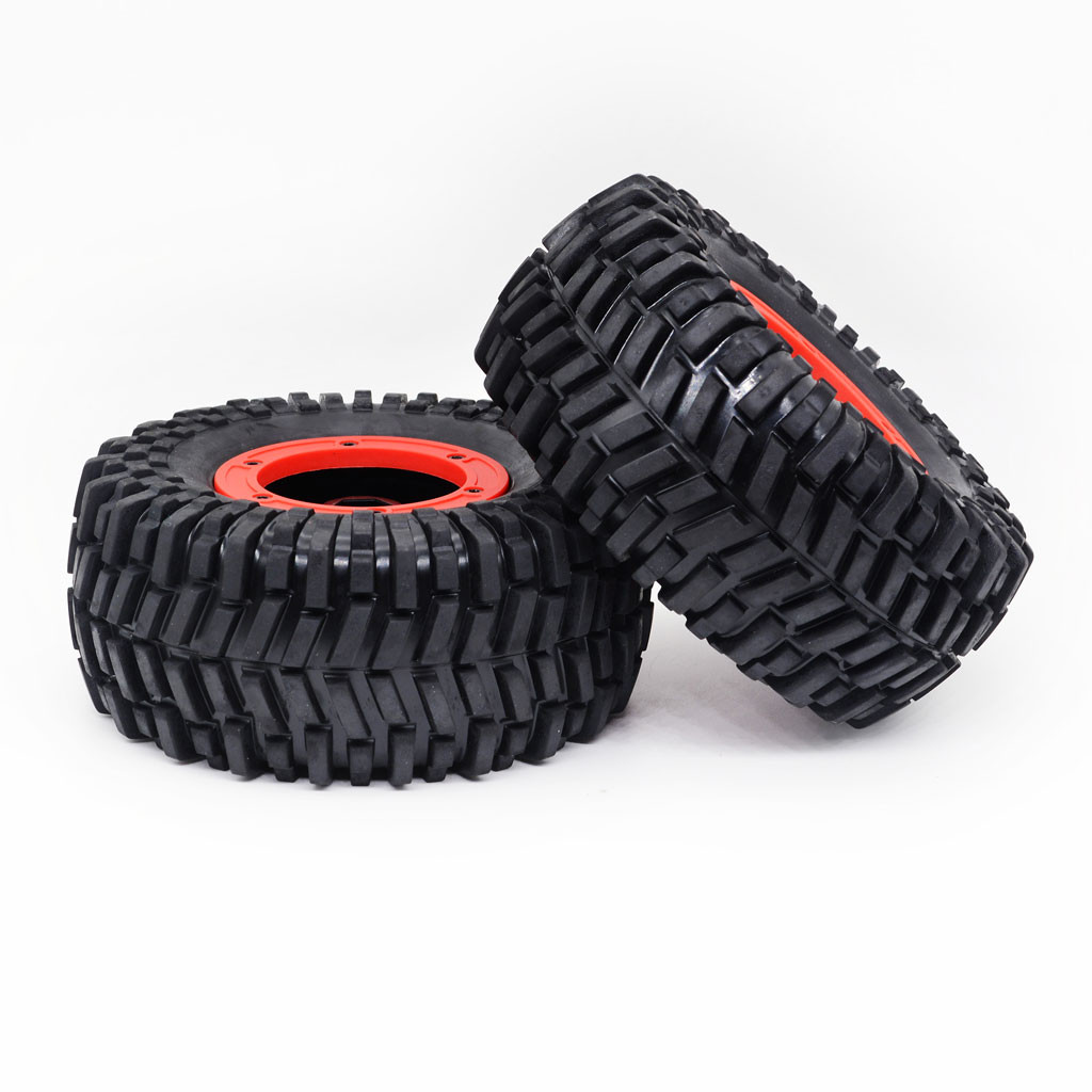 ZD Racing 7544 128*65mm DBX-10 wheels tire set Red for 1/10 DBX-