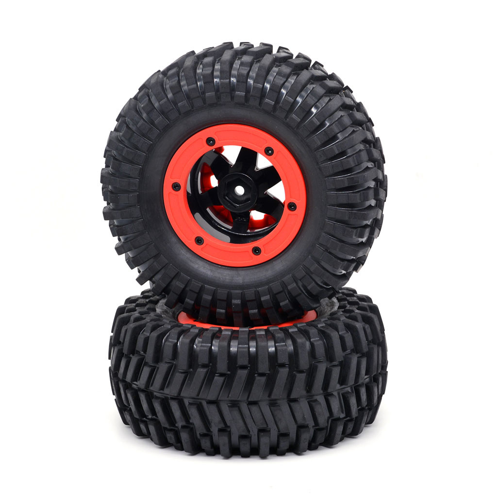 ZD Racing 7544 128*65mm DBX-10 wheels tire set Red for 1/10 DBX-
