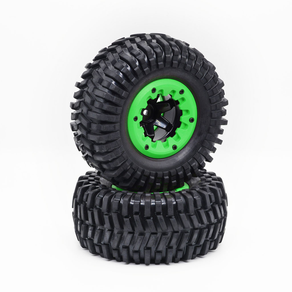 ZD Racing 7545 128*65mm DBX-10 wheels tire set green for 1/10 DBX-
