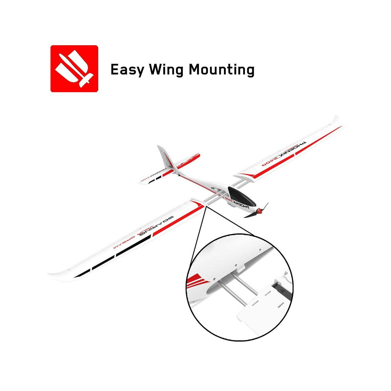 Volantex Phoenix 2400 5 Channel Glider with 2.4 Meter Wingspan and