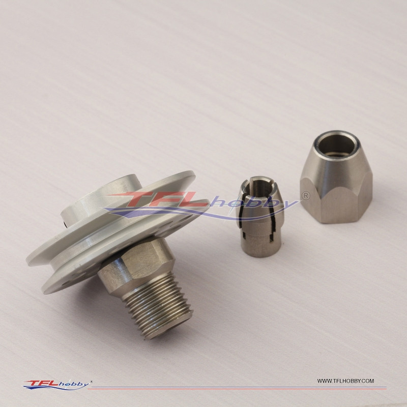 Rc Boat Gas Zenoah Marine Engine M6 Engine Flywheel for Starter Belt With Flex Collet 6.35mm 1/4'' CNC Stainless Steel Coupler