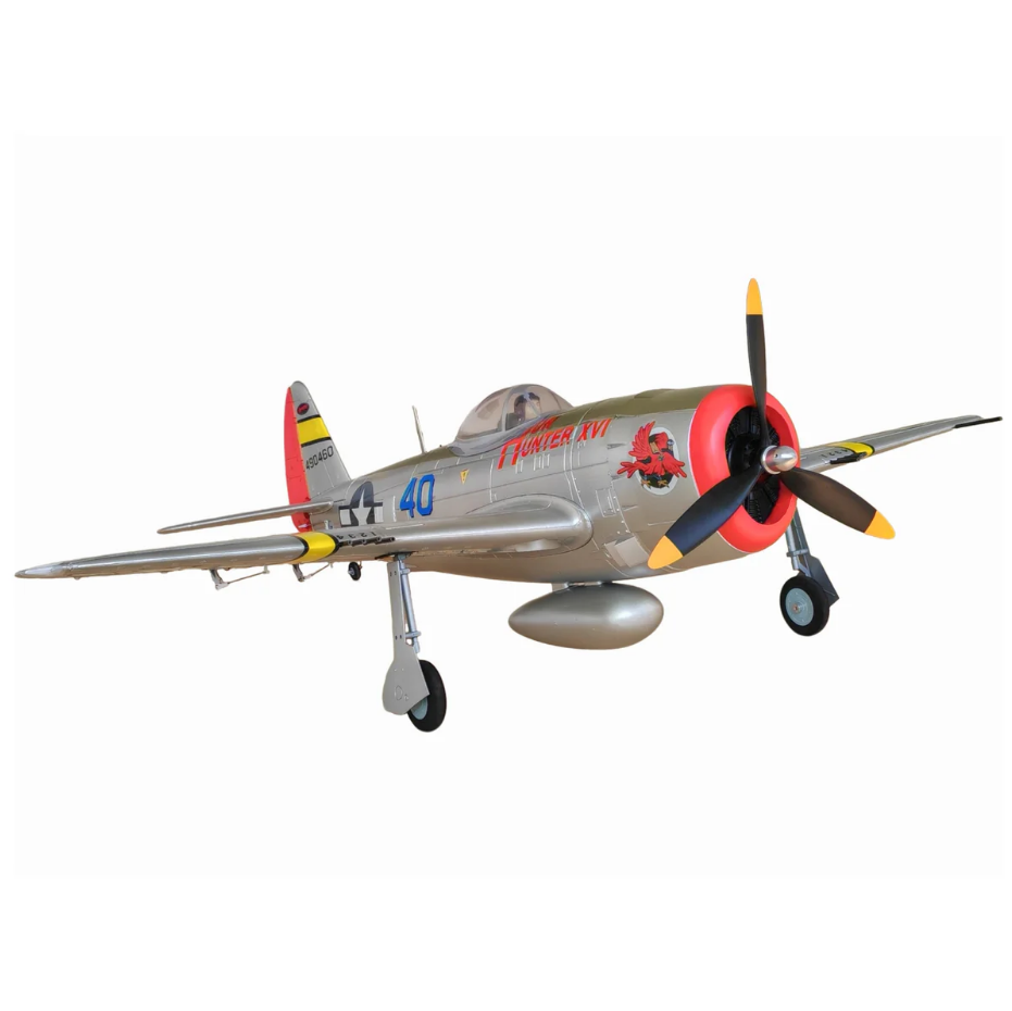 Upgrade! Dynam P-47D Thunderbolt 1220mm V2 4s w/ Flaps & Retracts PNP RC Warbird