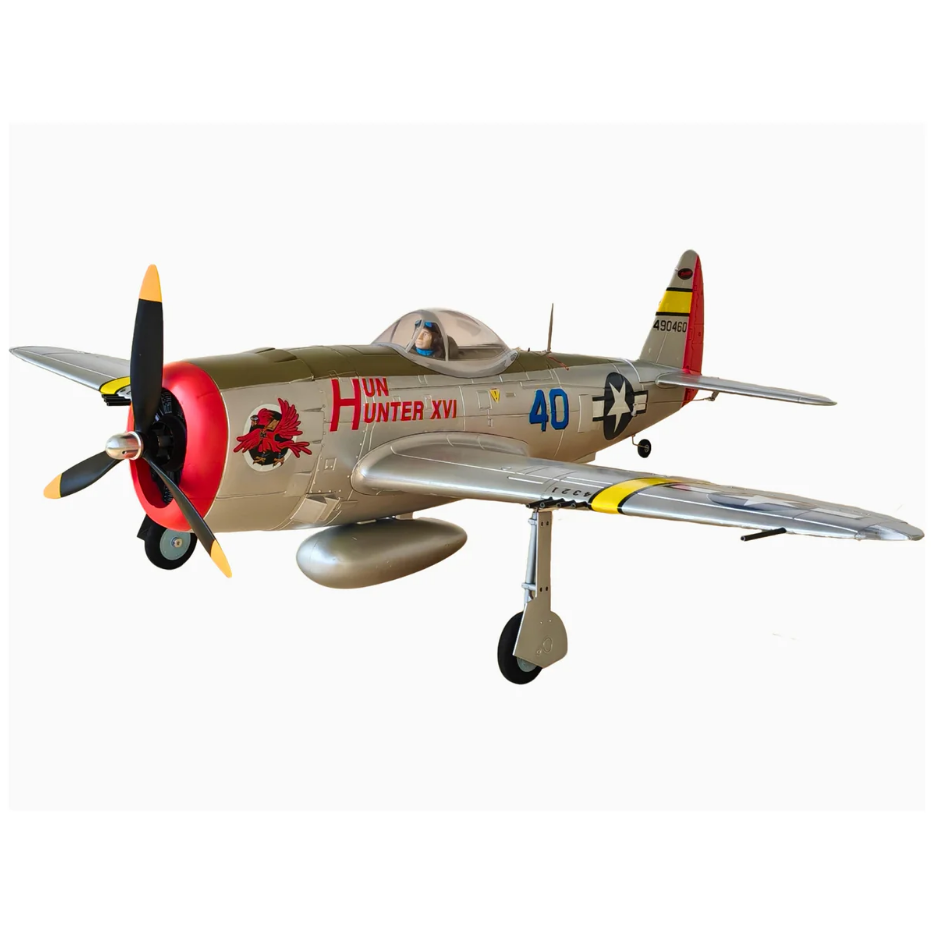 Upgrade! Dynam P-47D Thunderbolt 1220mm V2 4s w/ Flaps & Retracts PNP RC Warbird