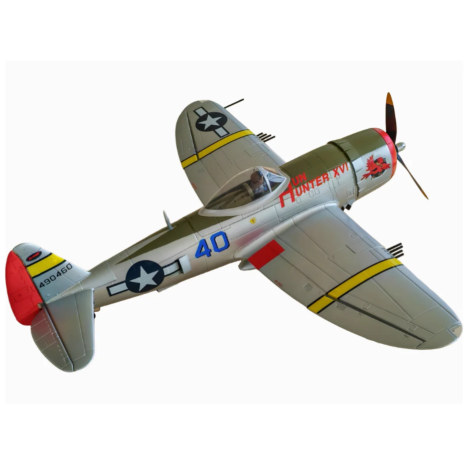 Upgrade! Dynam P-47D Thunderbolt 1220mm V2 4s w/ Flaps & Retracts PNP RC Warbird