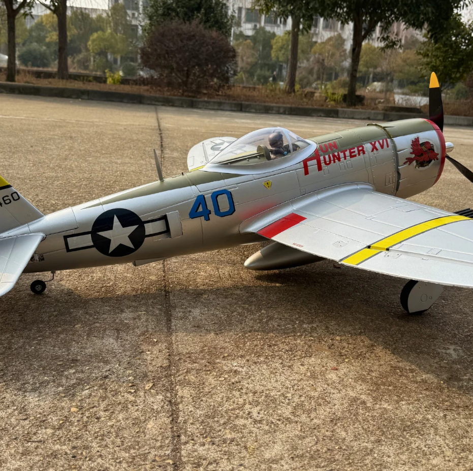 Upgrade! Dynam P-47D Thunderbolt 1220mm V2 4s w/ Flaps & Retracts PNP RC Warbird