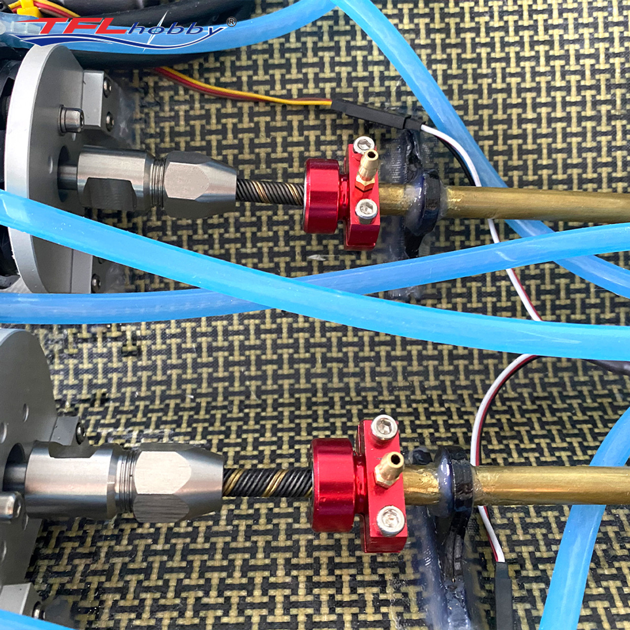 TFL Hobby 515B50 Removable bearing block with 10mm copper tube, design B for RC Boats