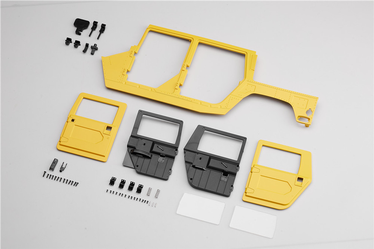 FMS 11261 1/12 2006 Hummer H1 RC Car Parts C1466  C1467 LEFT DOOR SET  (BLACK/YELLOW)