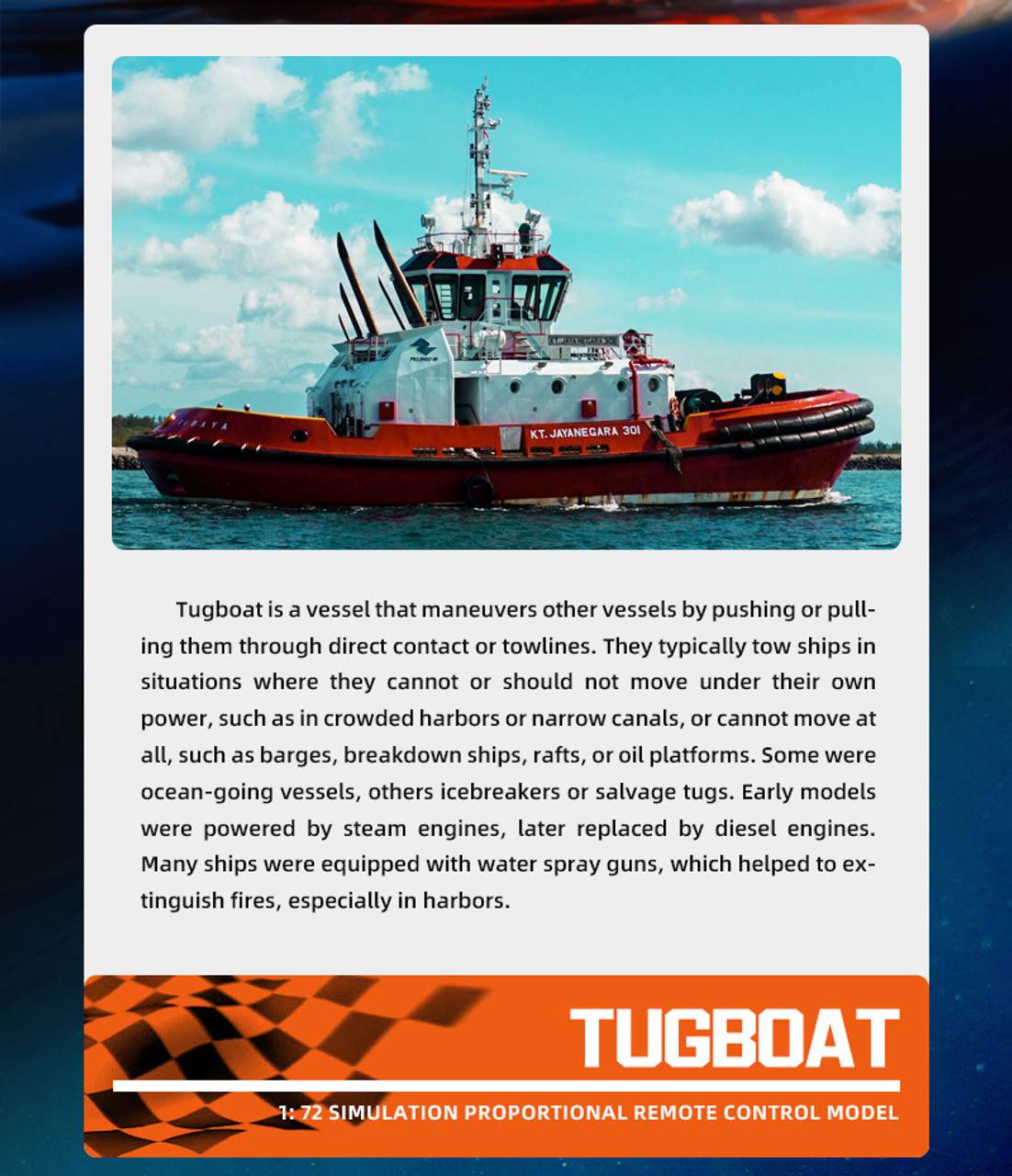 1/72 Simulation scale RC TUGBOAT 686 RTR