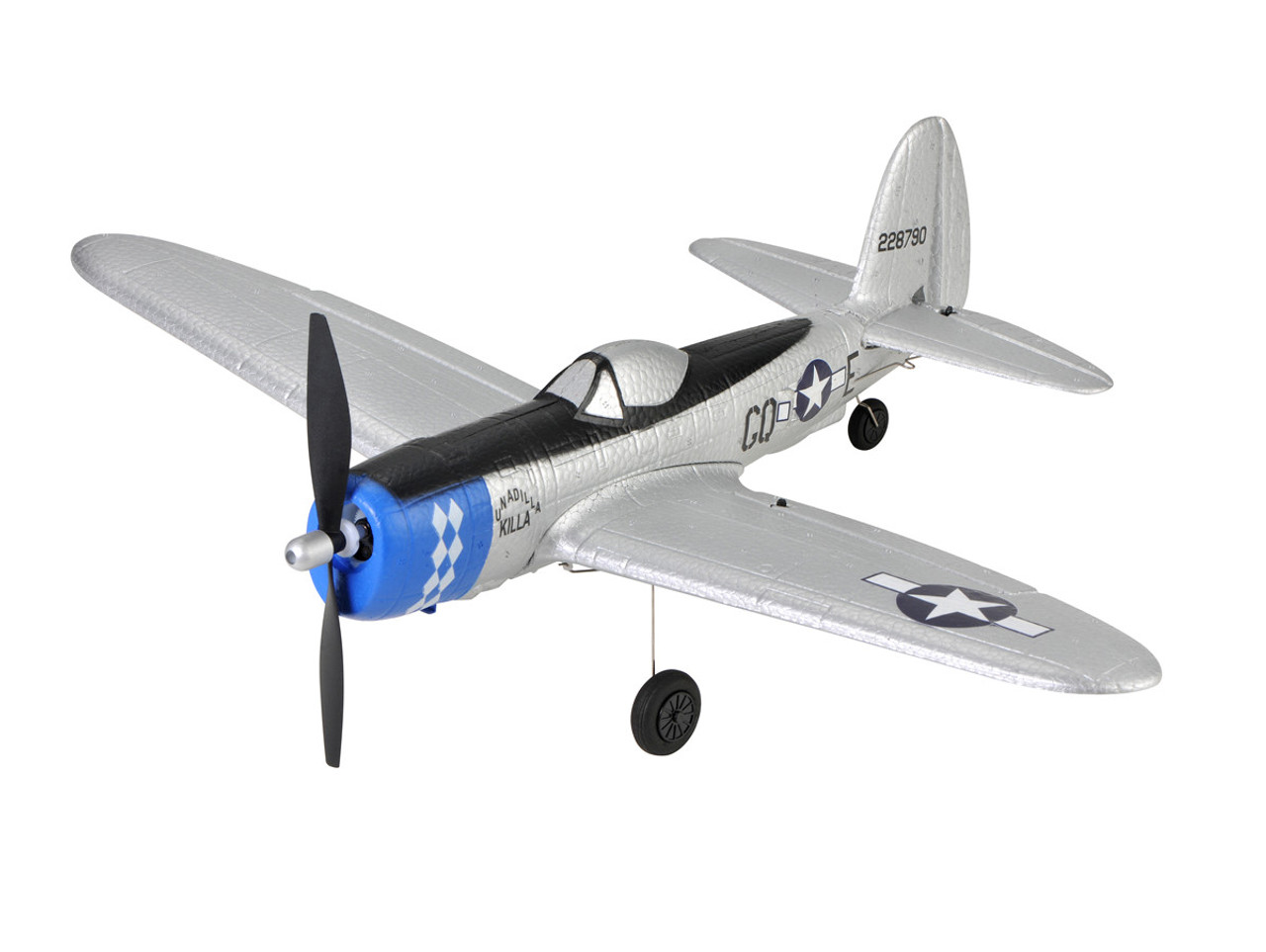 TOPRC TOP 402mm Mini P47 4CH RC Warbirds RTF with Radio System and Lipo Battery (Ready to Fly) TOP104