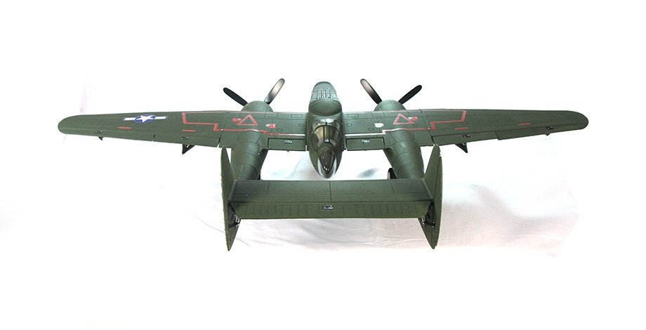 Dynam P-61 Black Widow Green 4S Twin Engine RC Warbird Plane