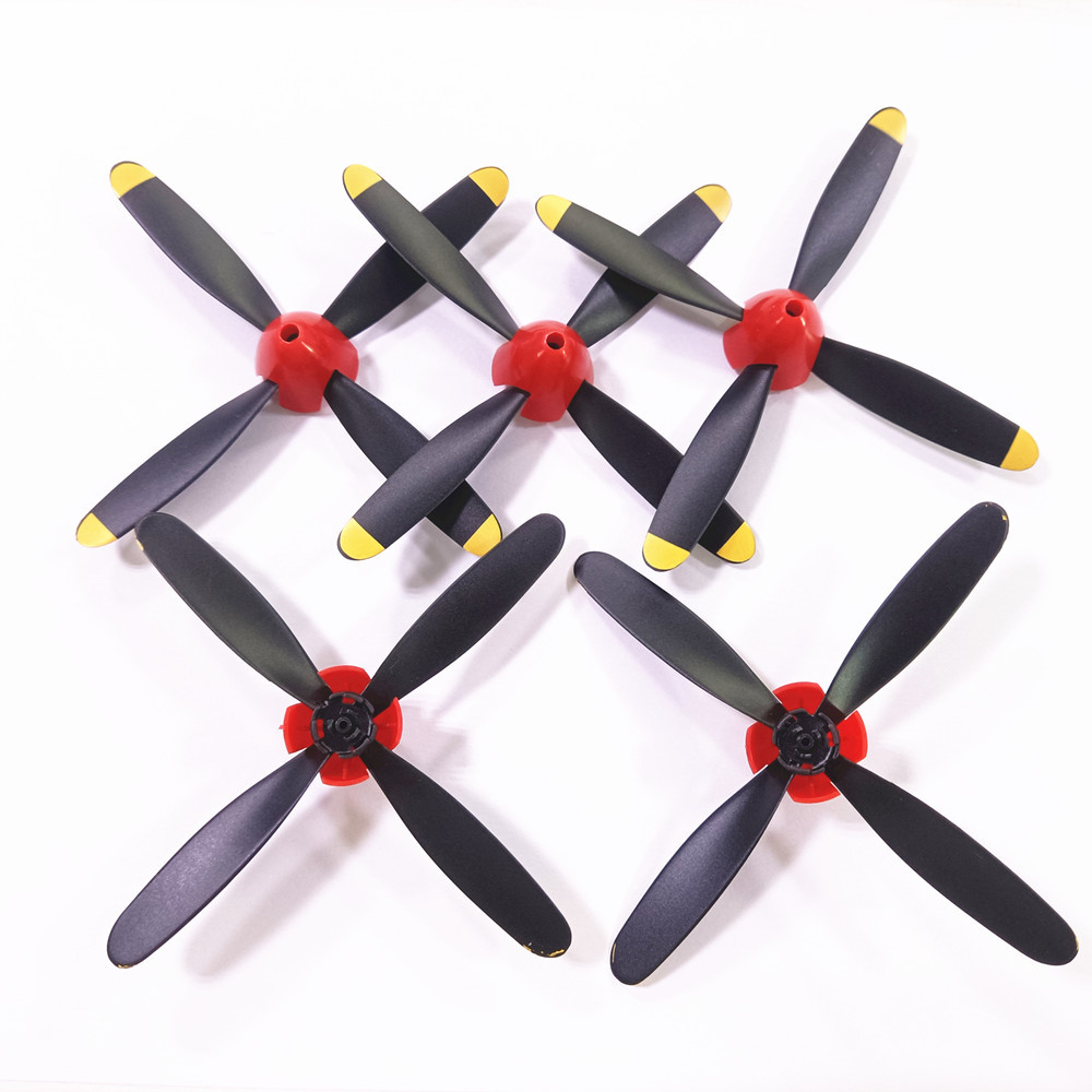Volantex New / Old 4 Blades Propeller P7610509X2 with Base for New Mini 400mm 761-5V2 761-8V2 761-9 761-11 761-12 761-13 761-14 761-15 RC Plane