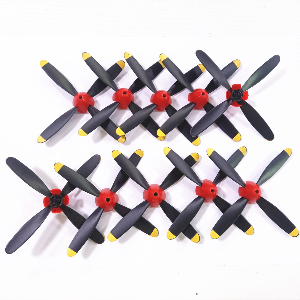 Volantex New / Old 4 Blades Propeller P7610509X2 with Base for New Mini 400mm 761-5V2 761-8V2 761-9 761-11 761-12 761-13 761-14 761-15 RC Plane