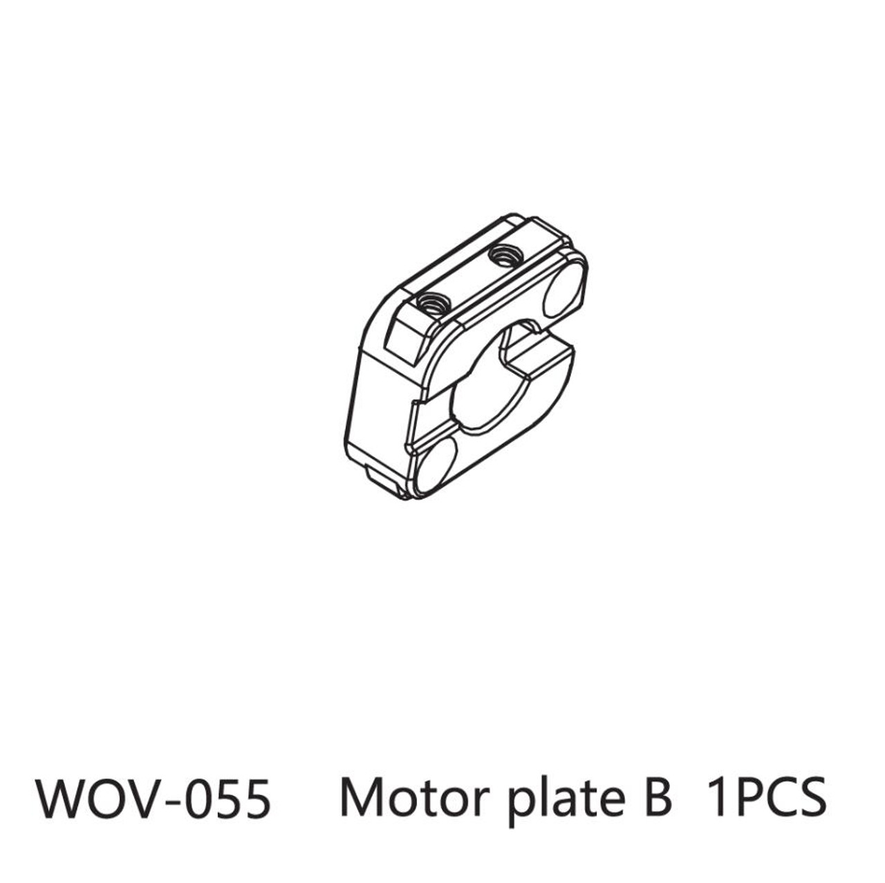 Wov Racing Gear Mesh Adjustment Motor Plate B WOV-055