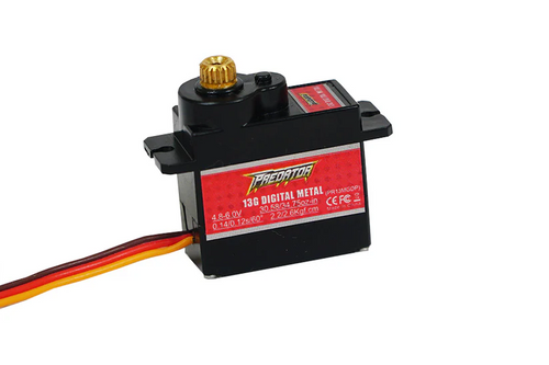 Predator 13g Digital Metal Gear Servo (Pro) with 300mm wire Positive - PRSER001 / Reverse - PRSER002