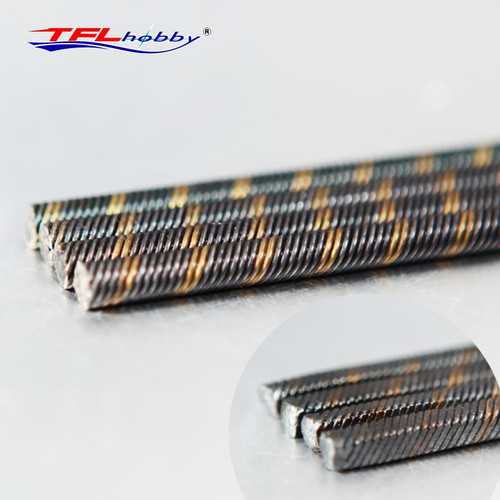 TFL φ6.35mm S=5X5mm L360mm Flex Cable W/ Round & Square Ends 510B64 1pc For RC Boat