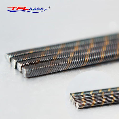 TFL φ6.35mm S=5X5mm L360mm Flex Cable W/ Round & Square Ends 510B64 1pc For RC Boat