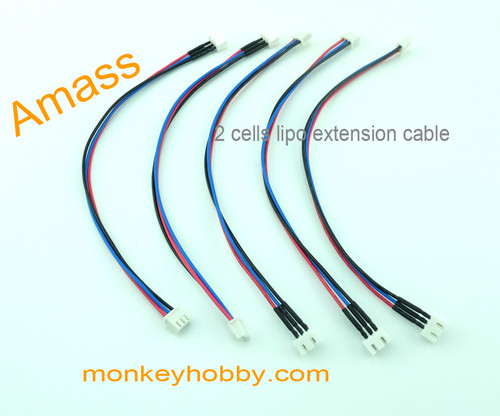Amass 20cm 22# XH extension connector wire AM-1203-2S (5pcs/bag)