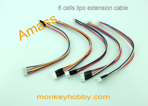 Amass 20cm 22# XH extension leads wire AM-1203-5S (5pcs/bag)