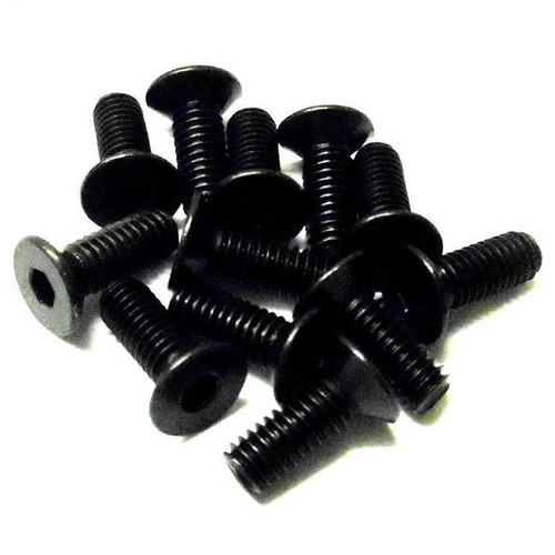 BSD / Redcat 1/8 1/10 RC Car Parts BS501-055 Flat head hex fine pitch screws HM4*12 / 12 pcs