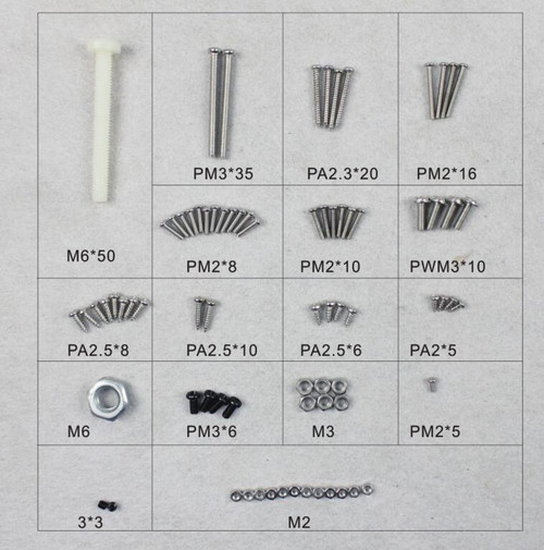 Dynam DY8952 WACO YMF-5D Screw set Waco-17 RC Plane Parts