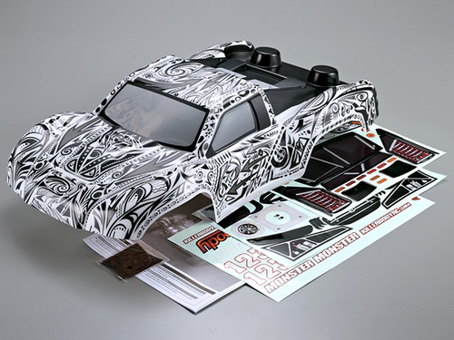 Killerbody 1/10 Short Course Truck  MONSTER  Body Shell  Tattoo graphics (Printed) 48165 Can be used with Traxxas/HPI/ AE Killerbody 1/10 Short Course Truck  MONSTER  Body Shell  Tattoo graphics (Printed) 48165 Can be used with Traxxas/HPI/ AE
