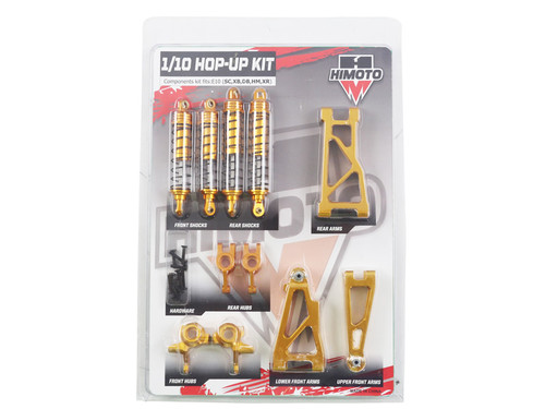 Himoto 1/10 scale RC CAR parts E10MSTG-S1 E10 Alum Gold Upgrade Set (For Short Course + Buggy+Desert Buggy)