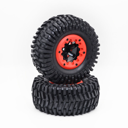 ZD Racing 7544 128*65mm DBX-10 wheels tire set Red for 1/10 DBX-