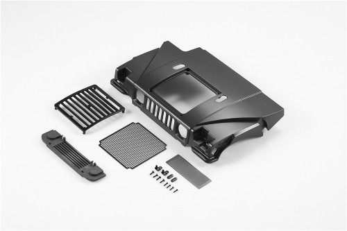 FMS 11261 1/12 2006 Hummer H1 RC Car Parts C1462 C1463 HOOD (BLACK/YELLOW)