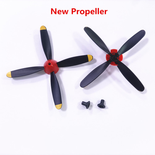 Volantex New / Old 4 Blades Propeller P7610509X2 with Base for New Mini 400mm 761-5V2 761-8V2 761-9 761-11 761-12 761-13 761-14 761-15 RC Plane