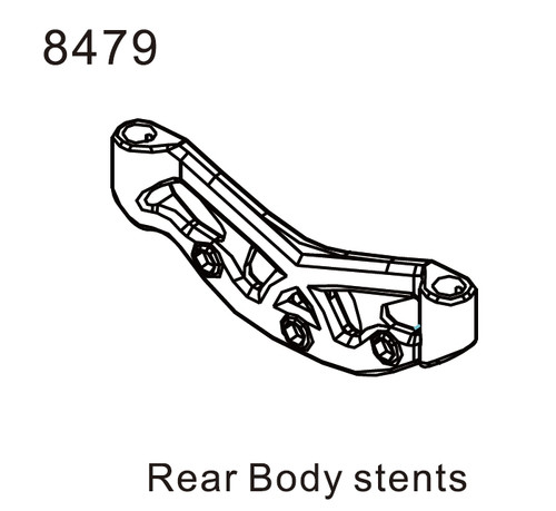 ZD Racing 8479 Rear body stents RC Car Parts for 9116 MT8 1/8 Monster Truck