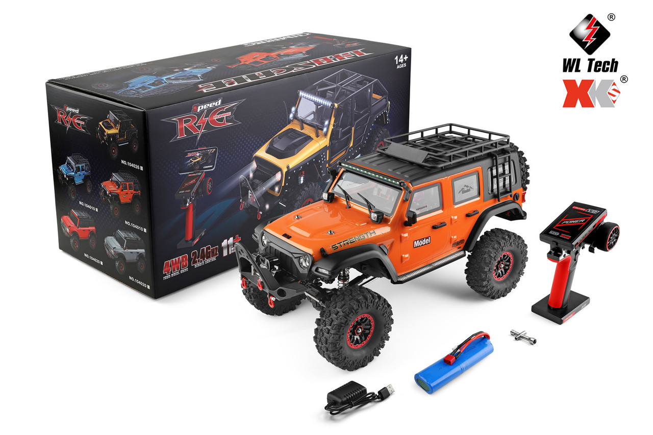 WLtoys 104010 1:10 Wrangler 4x4 RC Car Professional Climbing
