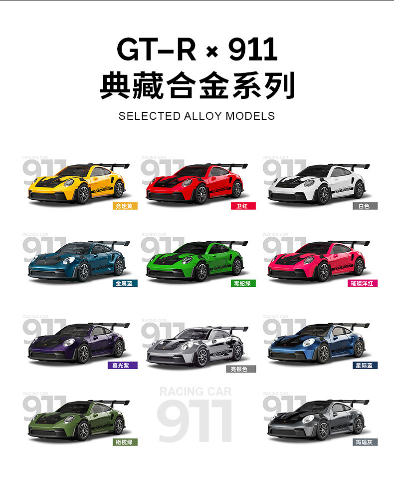 GTR 911 Mini Metal RC Drift Car 1/43 RTR with transmitter