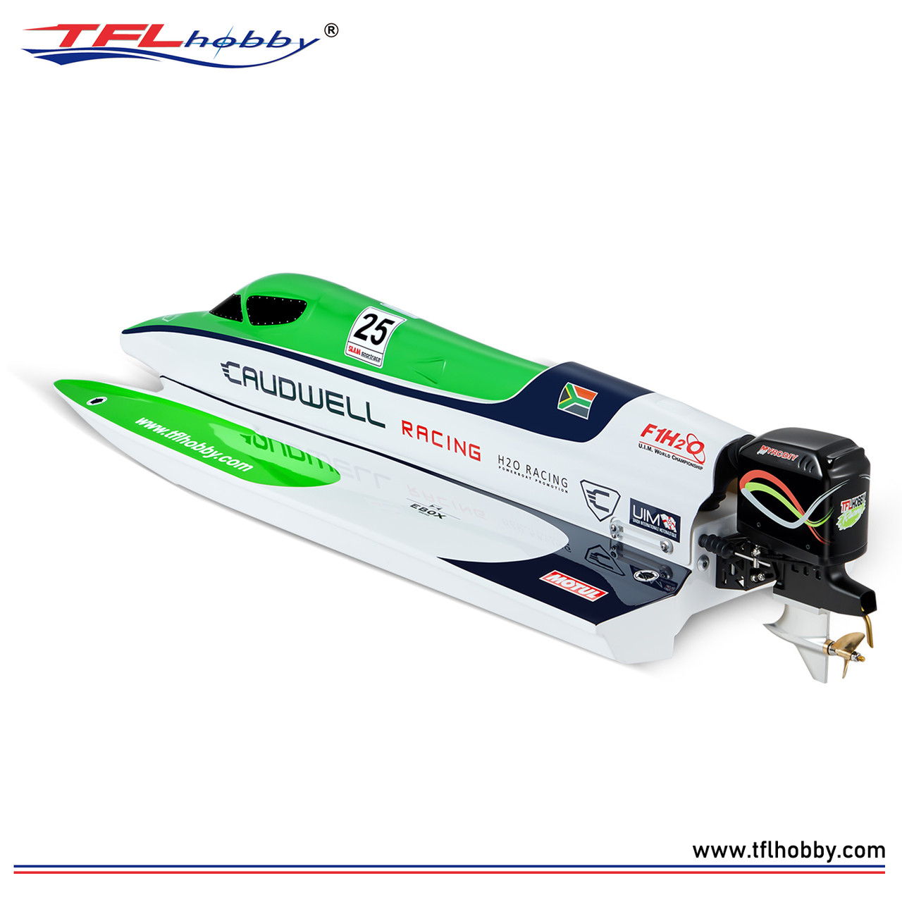 TFL F1 Caudwell Boat RC 0 1 Racing Outboard with Fiberglass ARTR