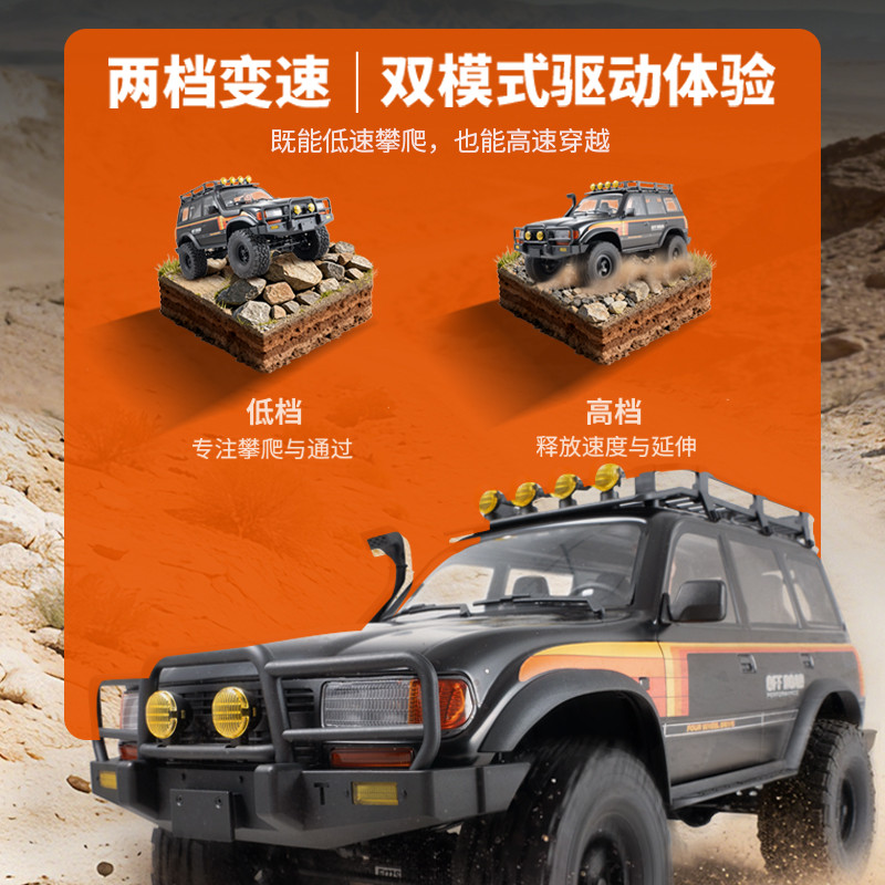 New FMS 1:10 Toyota Land Cruiser 80 Black Brushless FMS11042RSBK-BL-CN