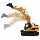 HuiNa Toys 1550 15 Channel 2.4G 1/14 RC Metal Excavator Charging Construction Vehicles RC Car With Battery RTG